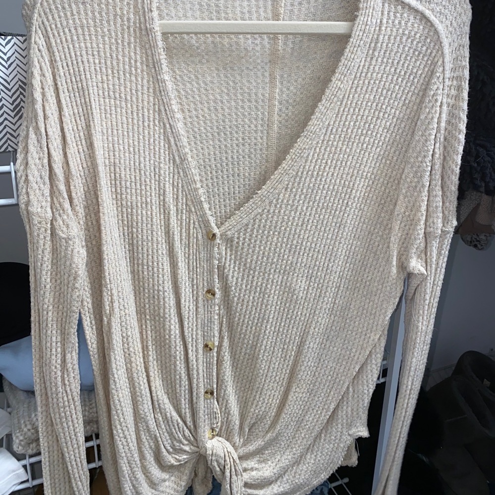 Beige Button Front Top - image 1